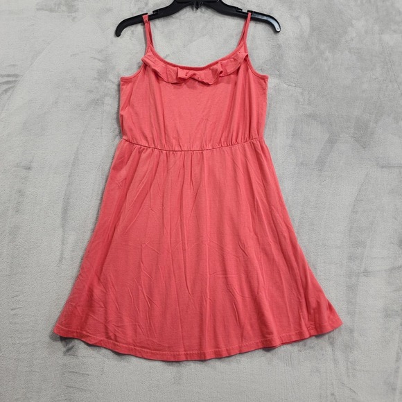 LOFT Dresses & Skirts - LOFT Dress Womens SP PETITE Pink Coral Ruffled Scoop Neck Sundress Preppy Casual